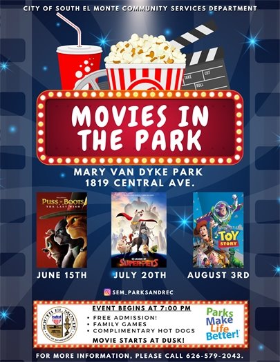 Movies in the Park flyer 