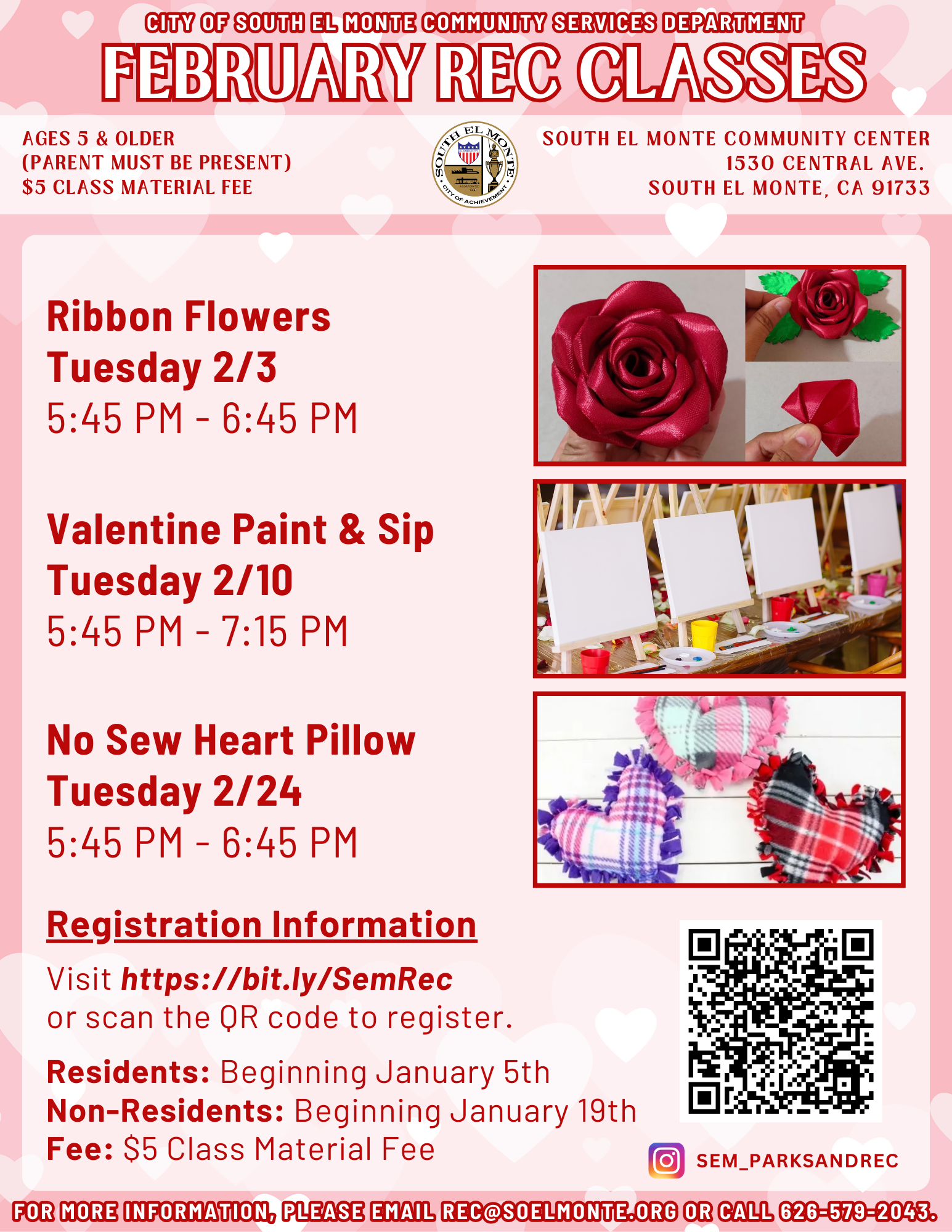 February Rec Classes