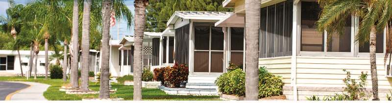 Mobile Homes in a Row